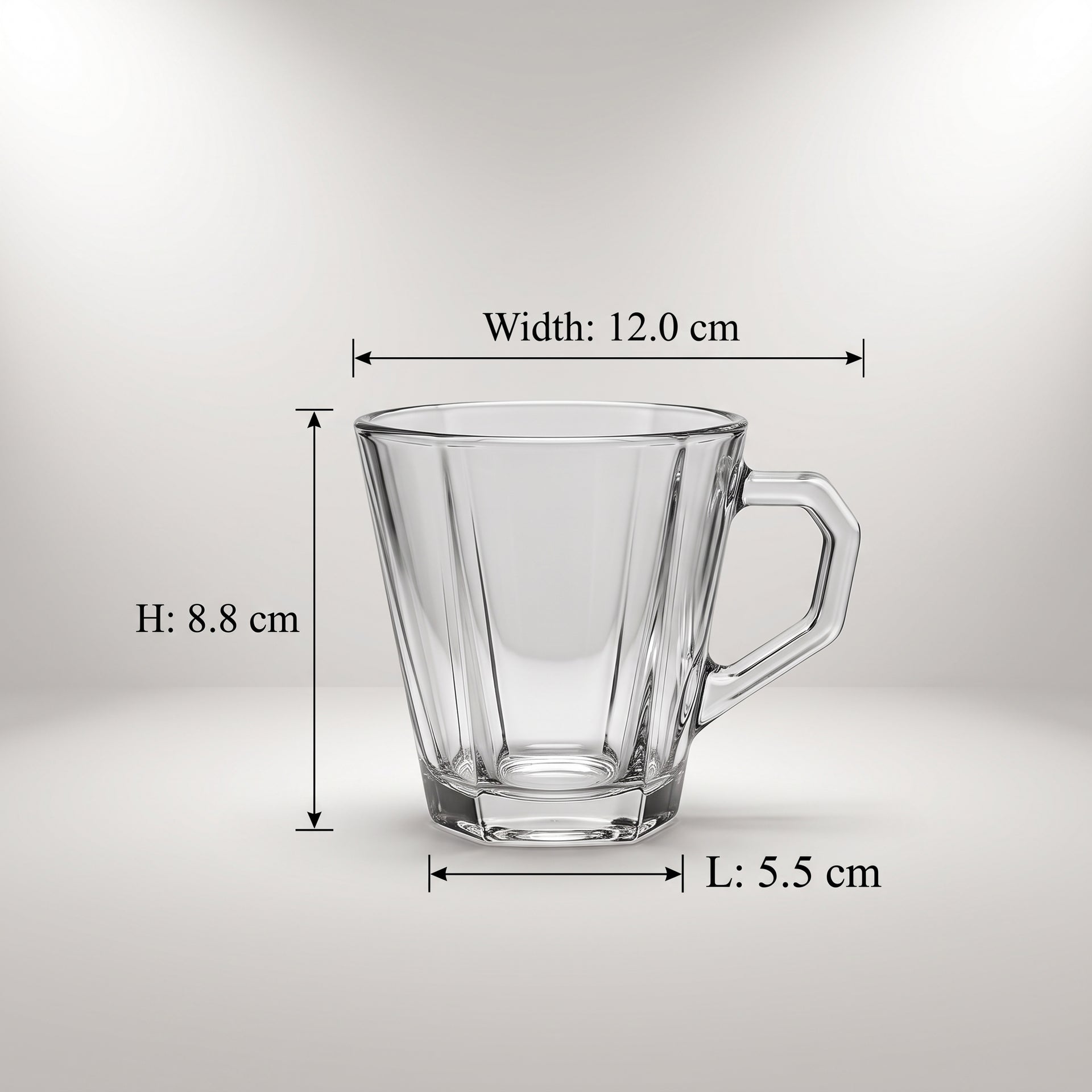 Glass Cup Set Of 6 By Zodiya