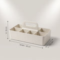 Off White 6 compartment Multi organizer with handle By Zodiya