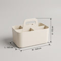 Cream 4 compartments Multi organizer with handle By Zodiya