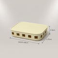 Cream Multipurpose Storage Box with Lid By Zodiya
