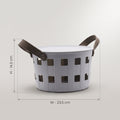 Grey Multipurpose Organiser Basket with lid By Zodiya