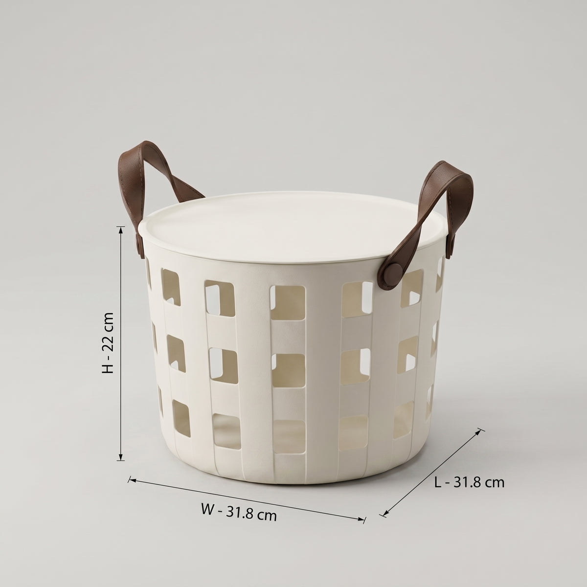 White Multipurpose Organiser Basket By Zodiya