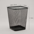 Black Square Metal Dustbin By Zodiya