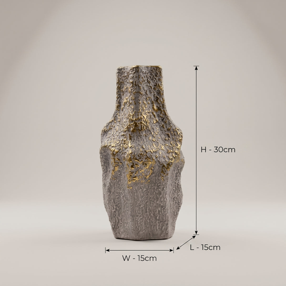 Large Grey Texture Ceramic Vase By Zodiya
