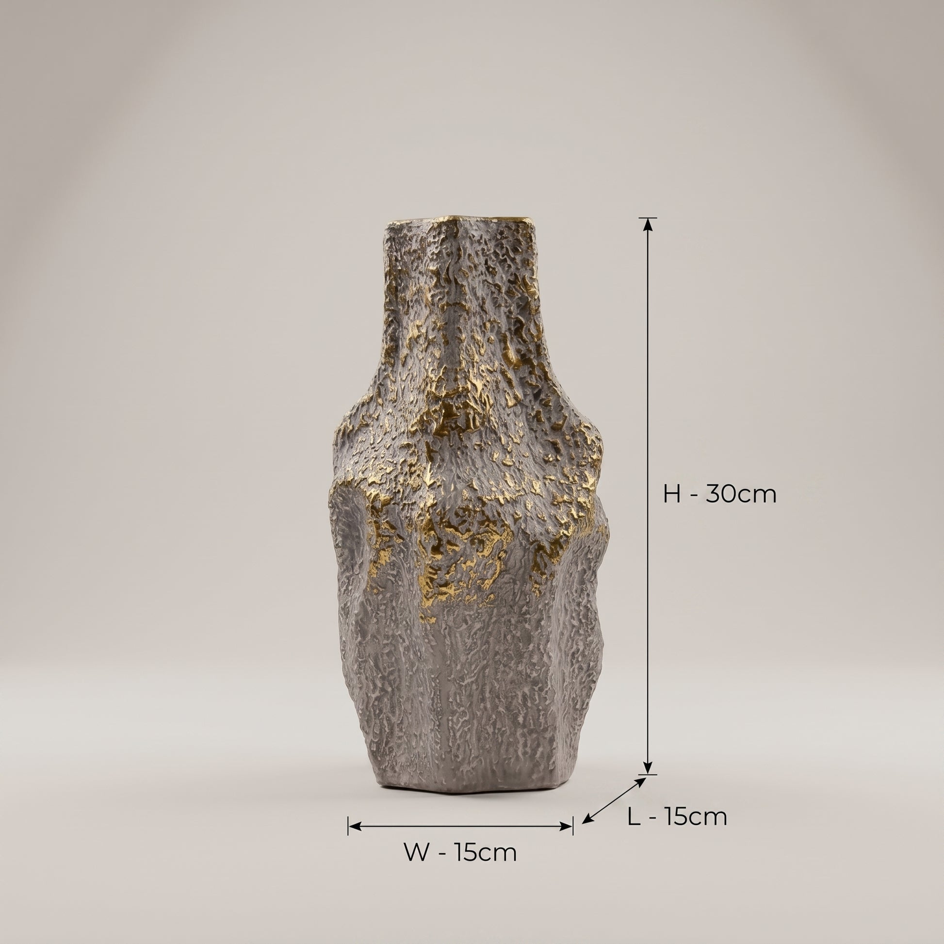 Large Textured Grey Ceramic Vase By Zodiya-2