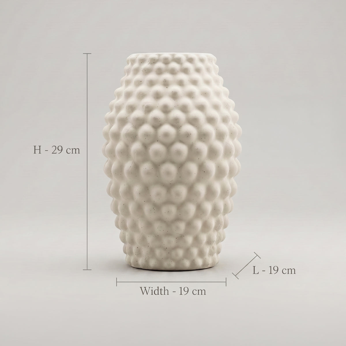 Small White Ceramic Flower Vase By Zodiya