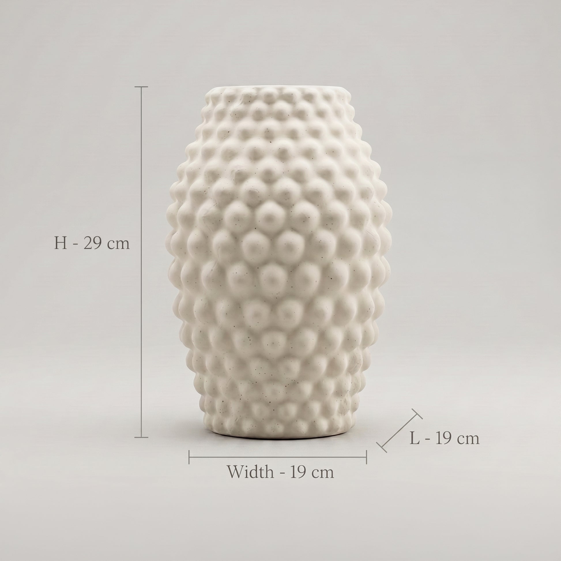 Small White Ceramic Flower Vase By Zodiya-2