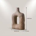 Small Beige Ceramic Flower Vase By Zodiya