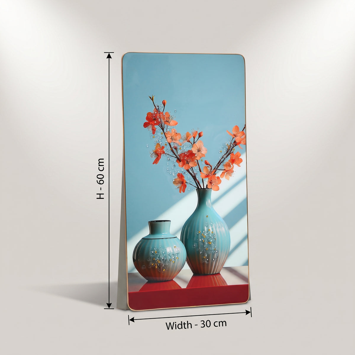 Blue Flower Vase Wall Frame by Zodiya