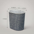 Grey Round Fabric Laundry Basket by Zodiya