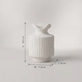 Off White Ceramic Flower Vase (Set of 2) by Zodiya