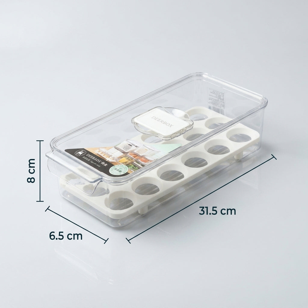 Clear Plastic Egg Storage Box by Zodiya