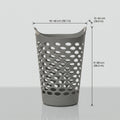 Grey Plastic Large Laundry Basket by Zodiya