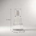 Conical Glass Jar with Cup By Zodiya