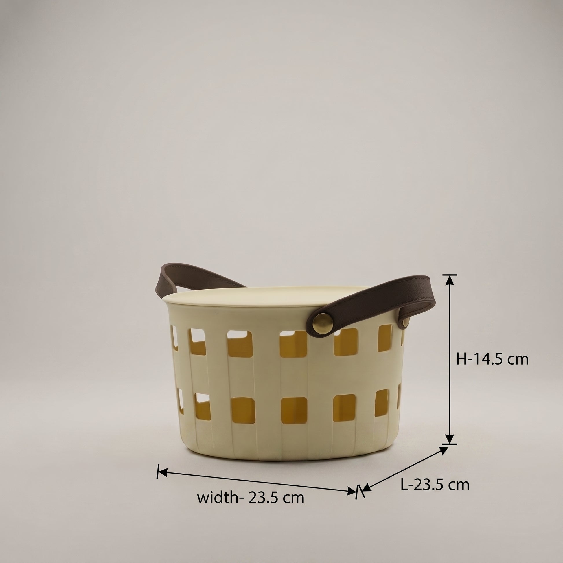 Cream Multi Purpose Organizer with lid By Zodiya-2