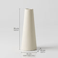 Cream Textured Ceramic Flower Vase By Zodiya