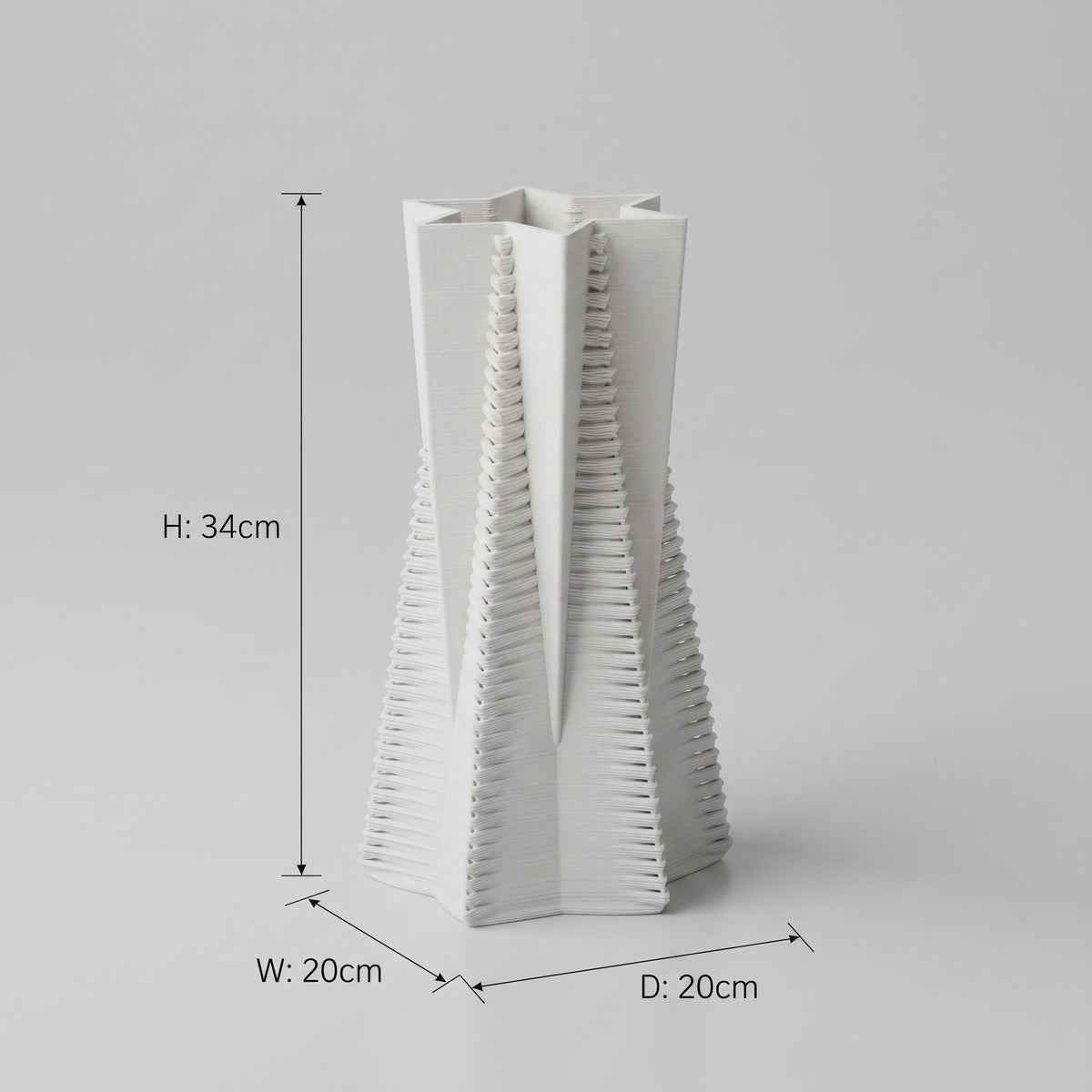 White Star Shape Ceramic Flower Vase By Zodiya