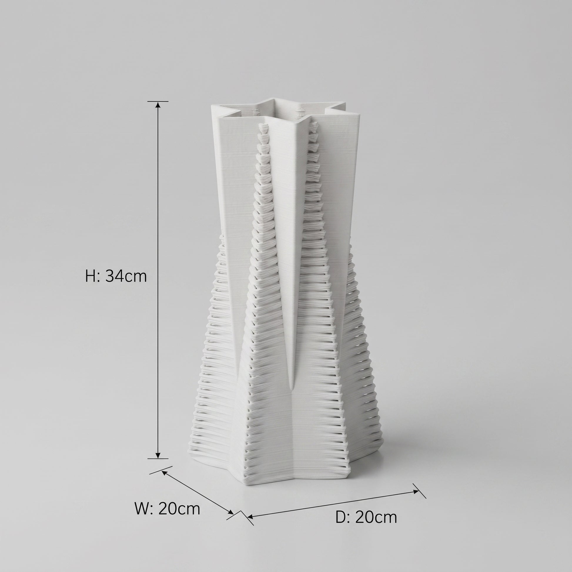 White Ceramic Flower Vase By Zodiya-2