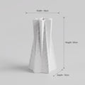White Ceramic Flower Vase By Zodiya