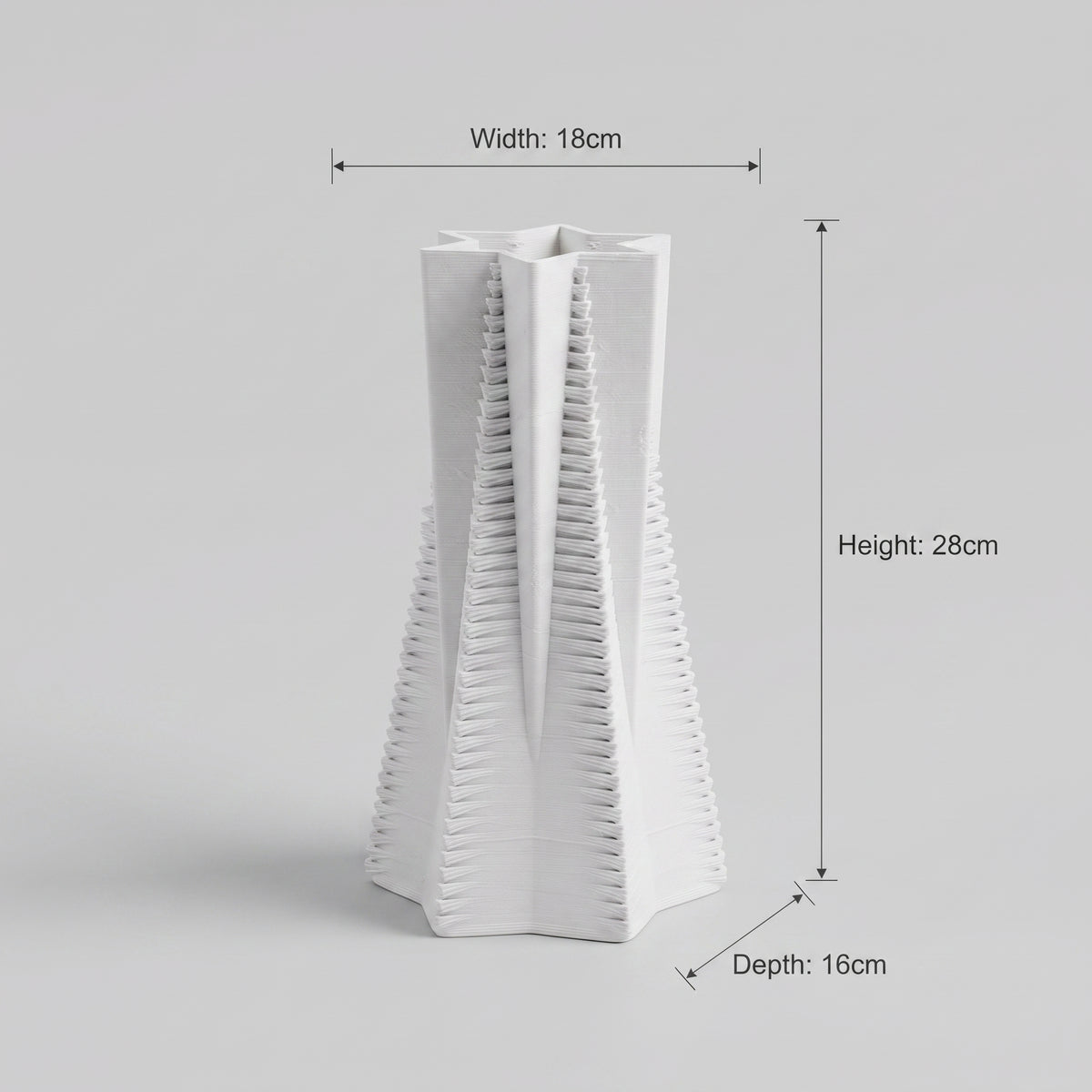 White Ceramic Flower Vase By Zodiya