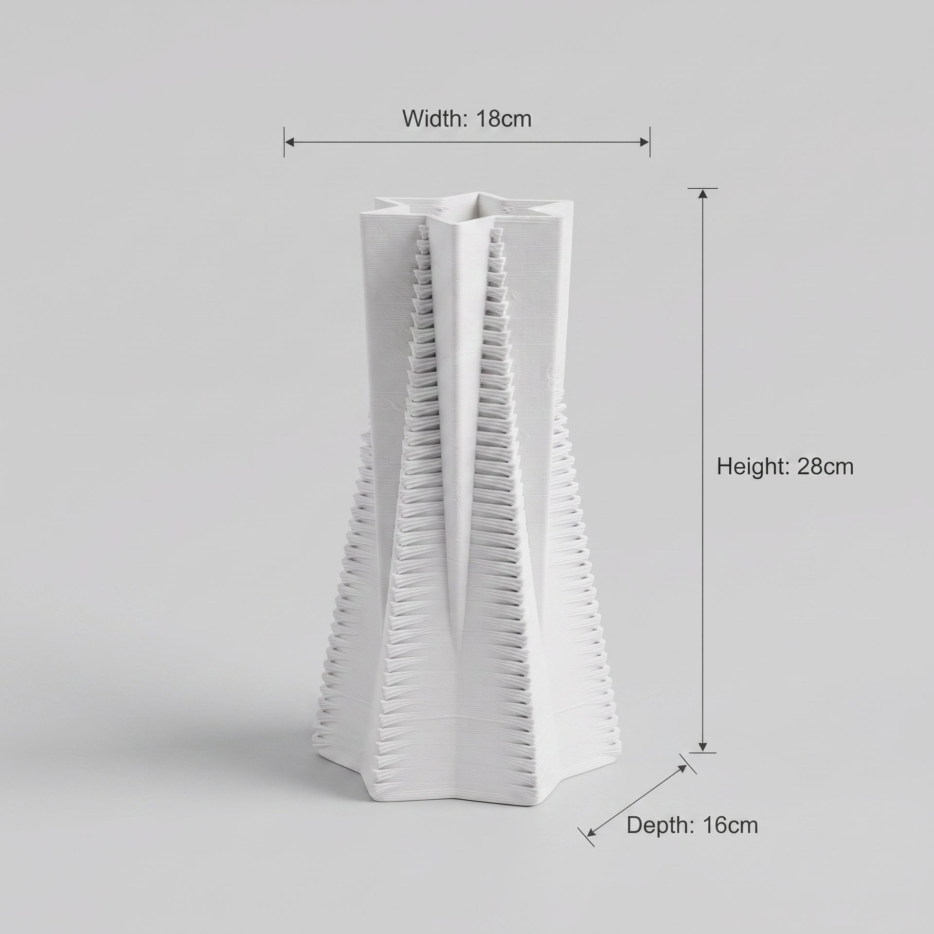 White Ceramic Flower Vase By Zodiya
