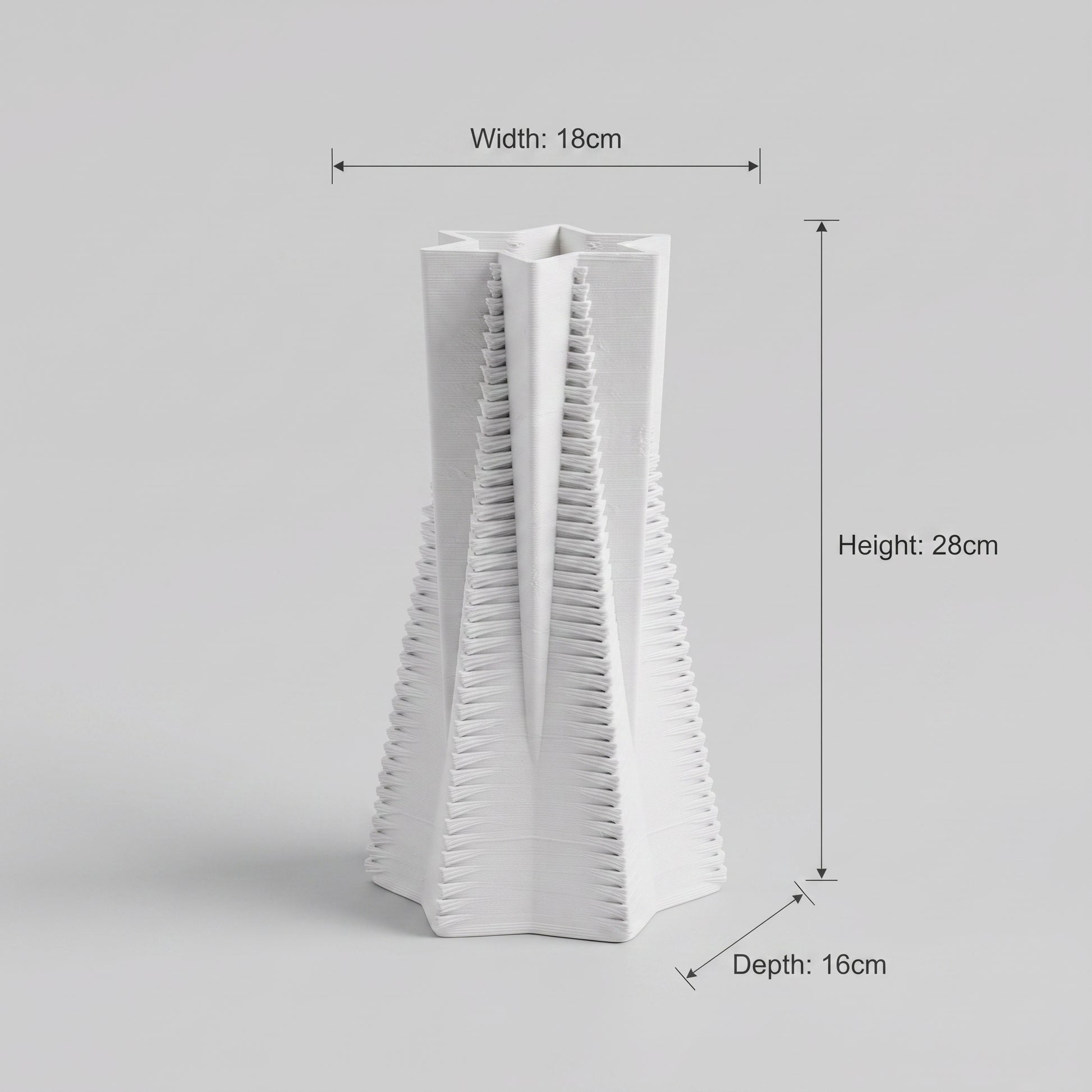 White Ceramic Flower Vase By Zodiya-2