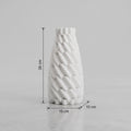 White Ceramic Flower Vase By Zodiya