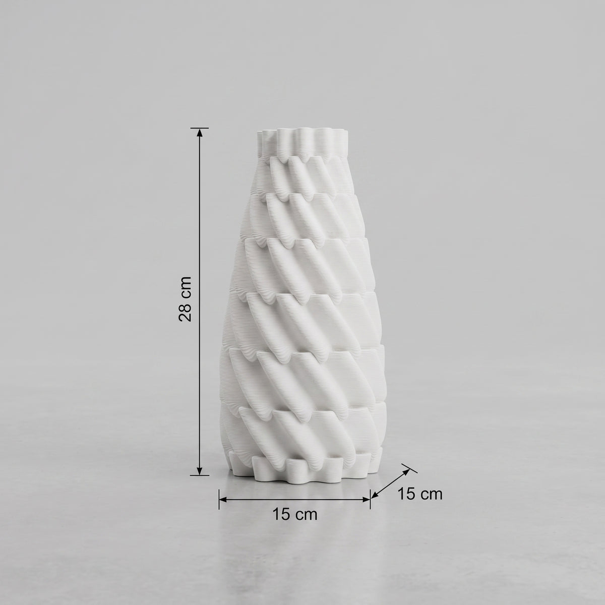 White Ceramic Flower Vase By Zodiya