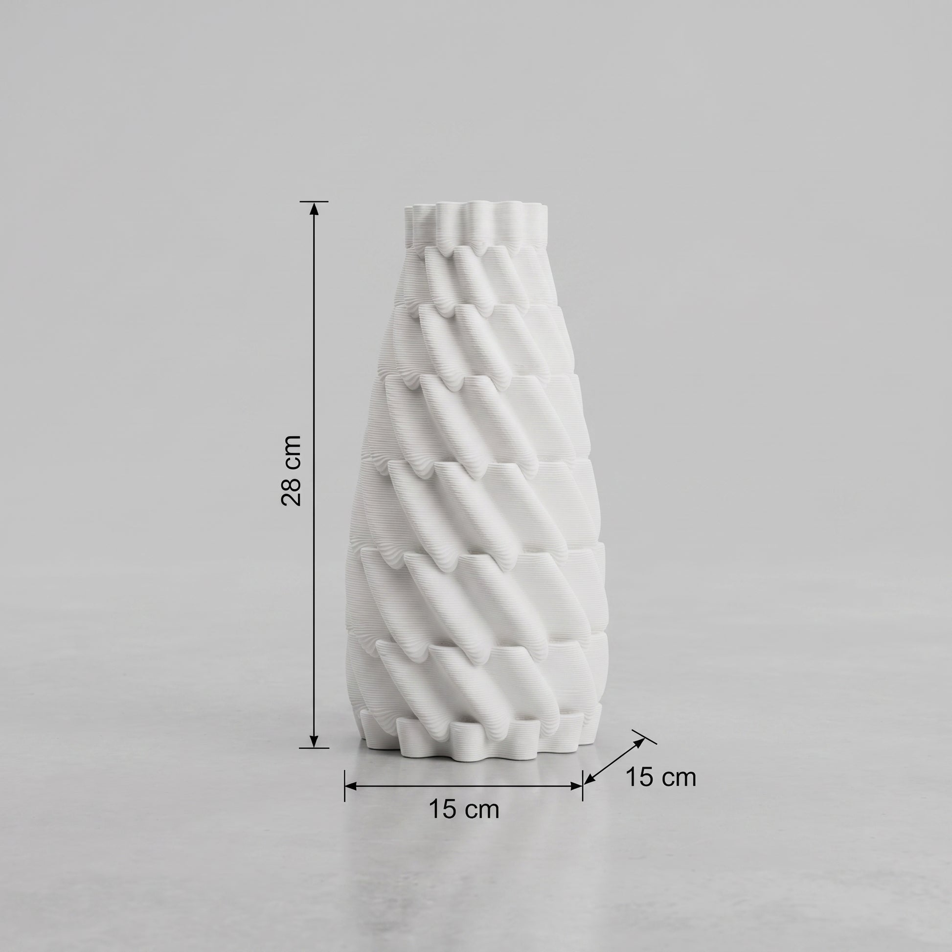 White Ceramic Flower Vase By Zodiya-2