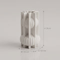 White Ceramic Flower Vase By Zodiya