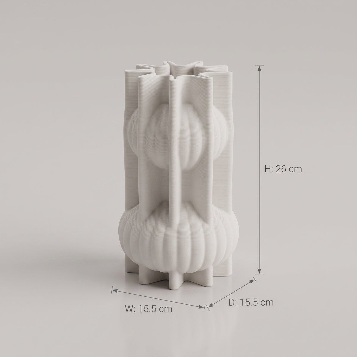 White Ceramic Flower Vase By Zodiya