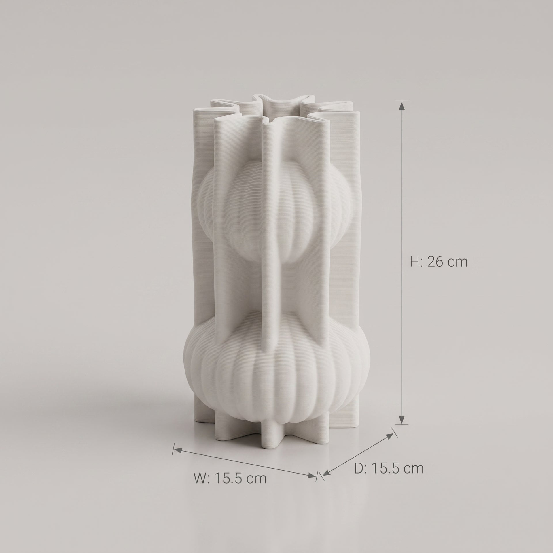 White Ceramic Flower Vase By Zodiya