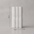 White Tube Shape Ceramic Flower Vase By Zodiya