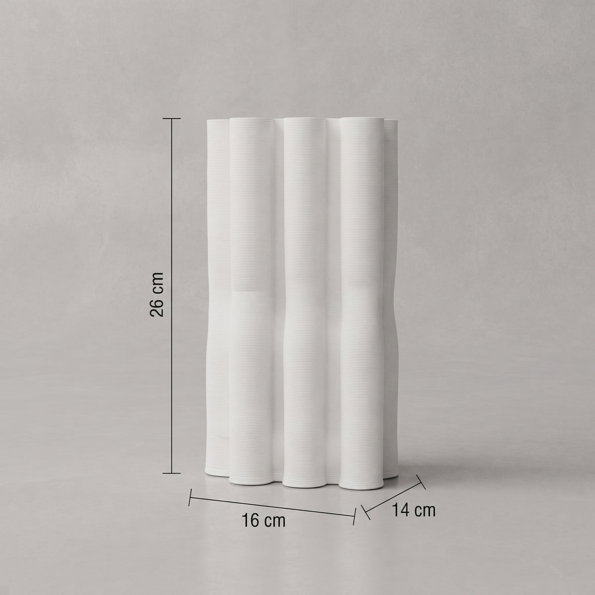 White Tube Shape Ceramic Flower Vase By Zodiya