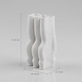 White Wavy Ceramic Flower Vase By Zodiya