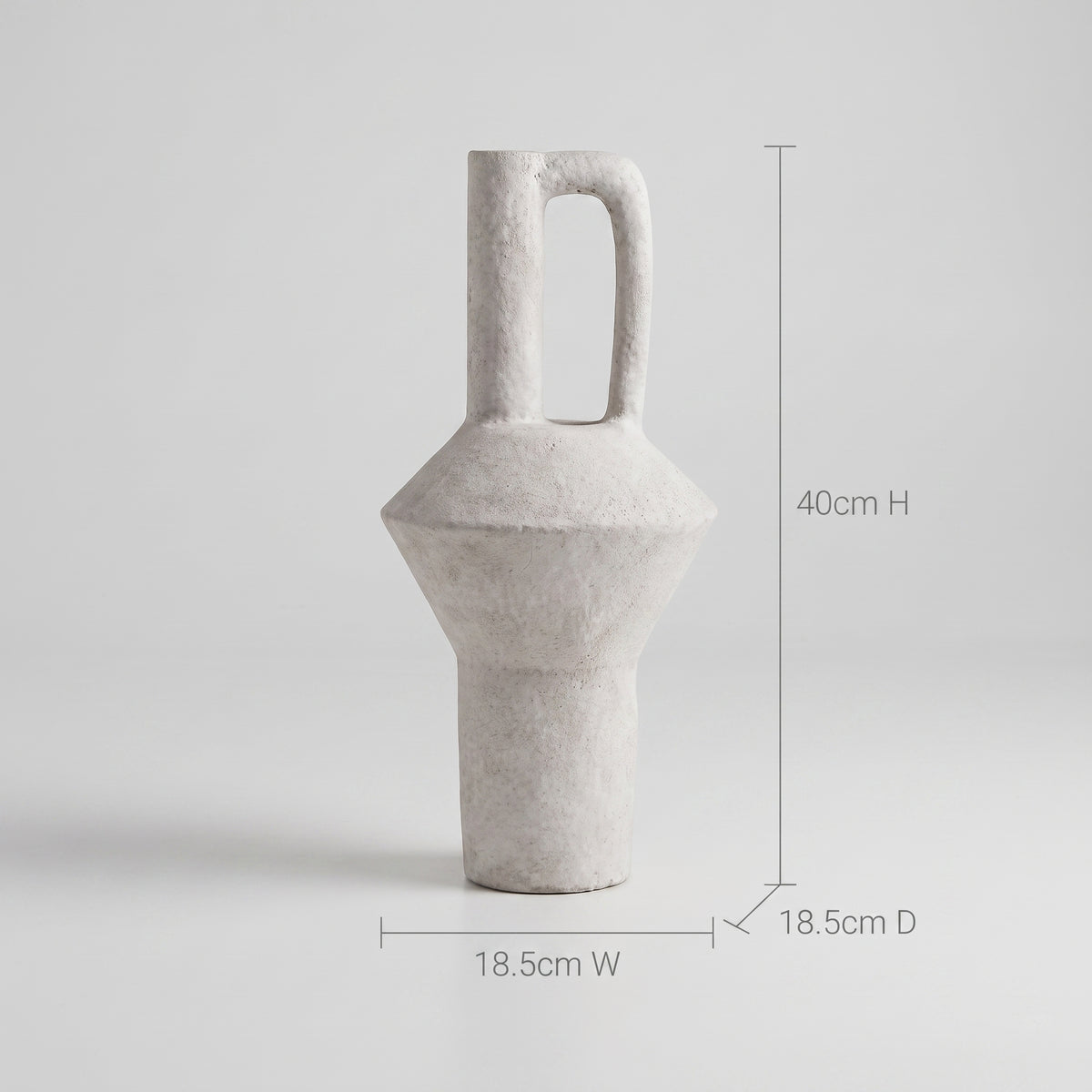 White Earthy Ceramic Vase By Zodiya