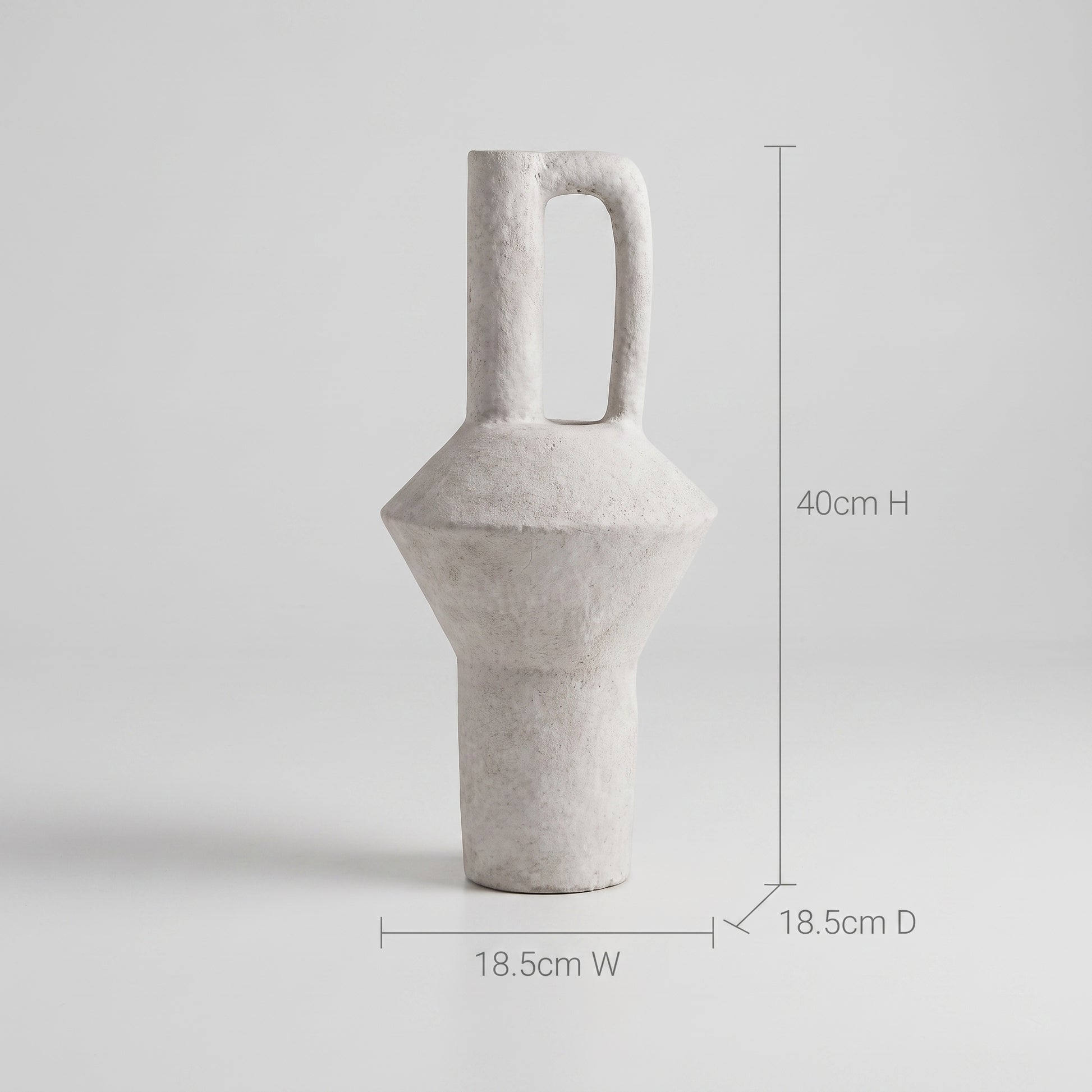 White Earthy Ceramic Vase By Zodiya-2
