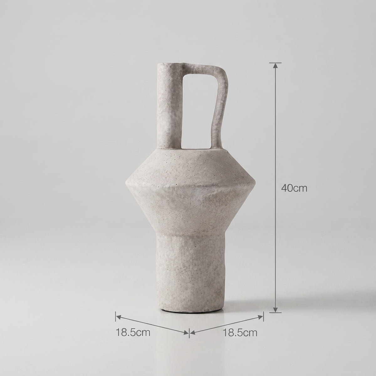 Earthy-toned Ceramic Vase By Zodiya