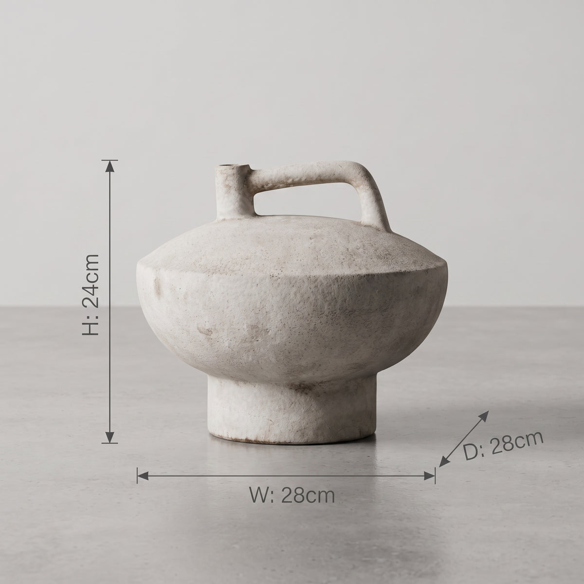 Earthy Grey Ceramic Vase By Zodiya