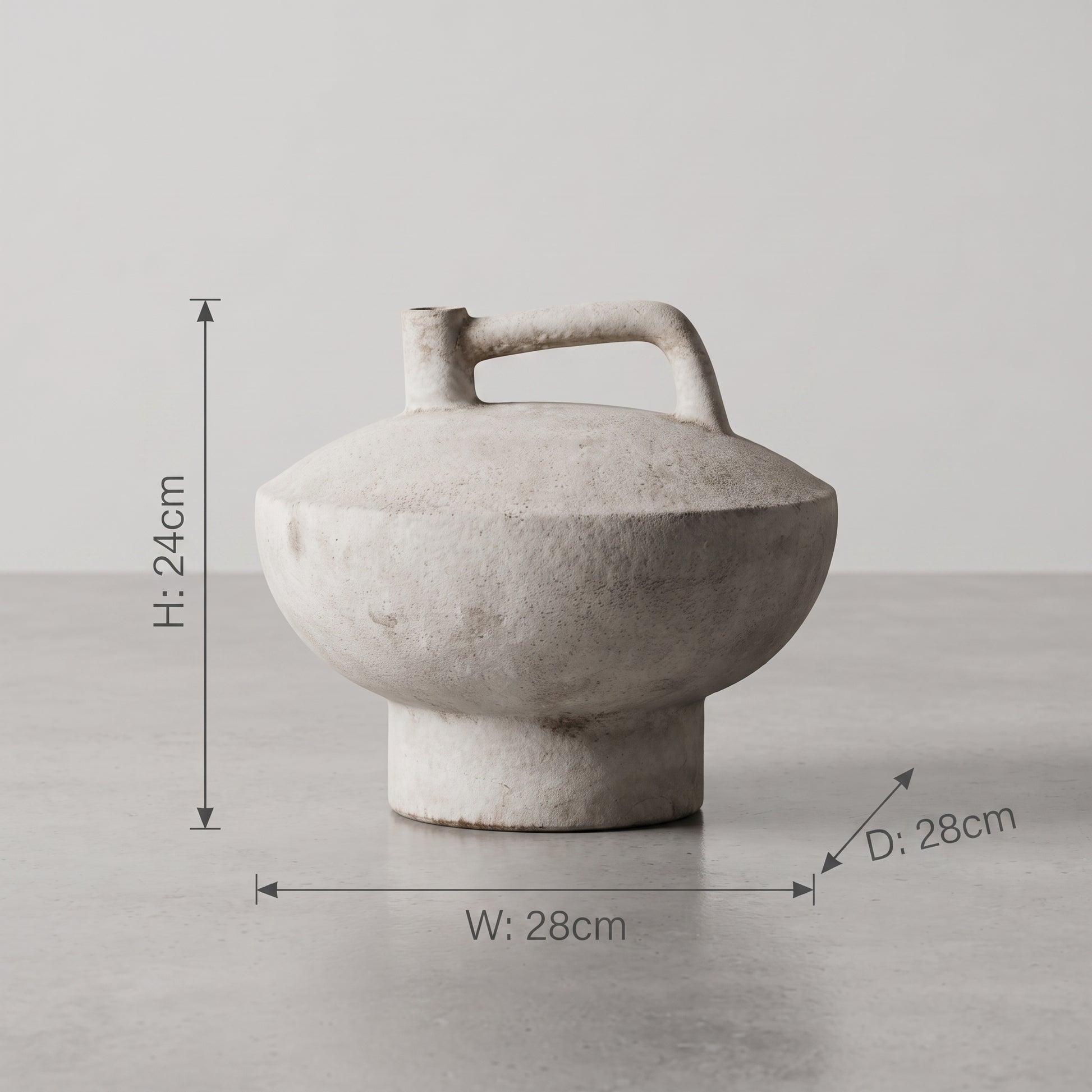 Ceramic Grey Vase By Zodiya-2