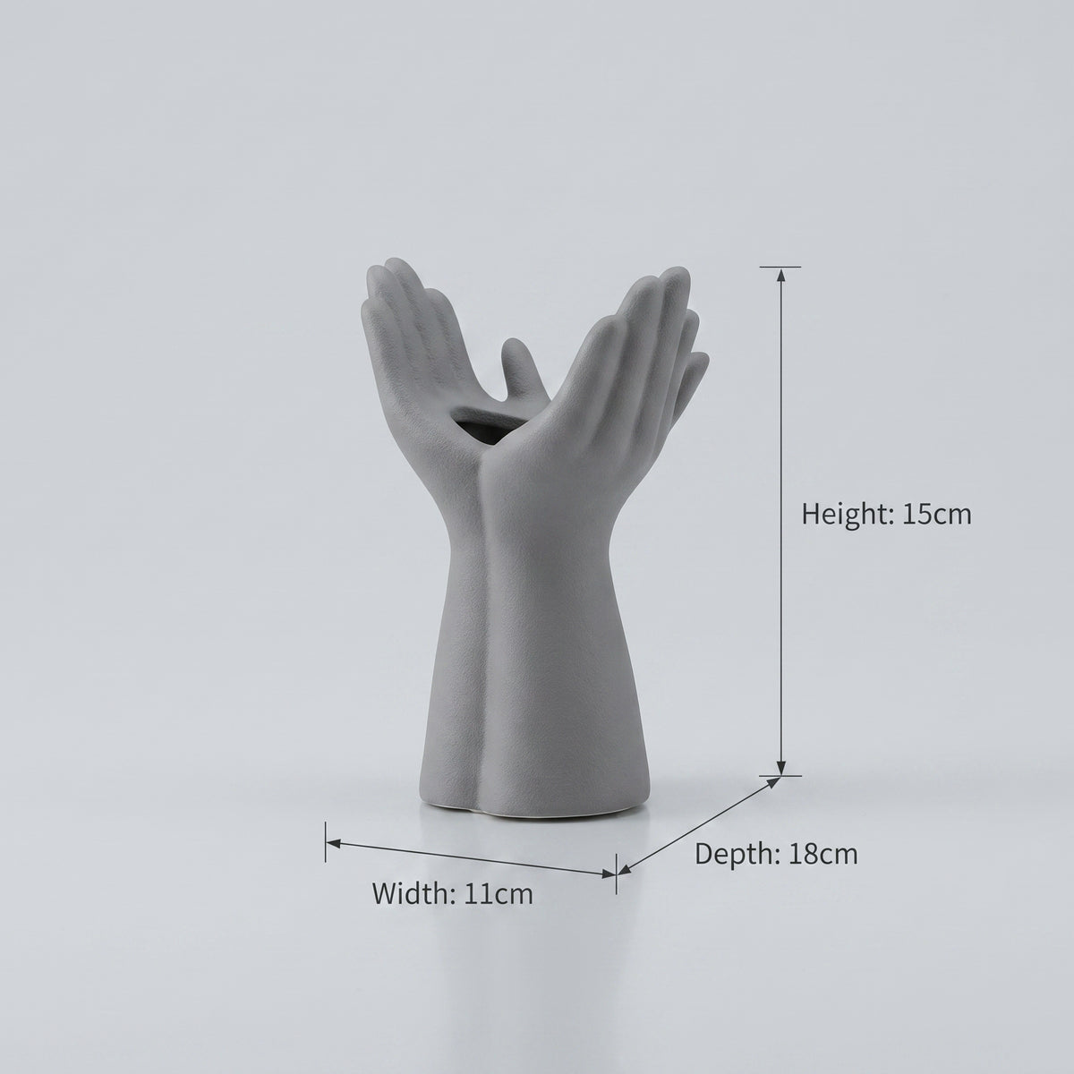 Ceramic Grey Hand Design Vase By Zodiya