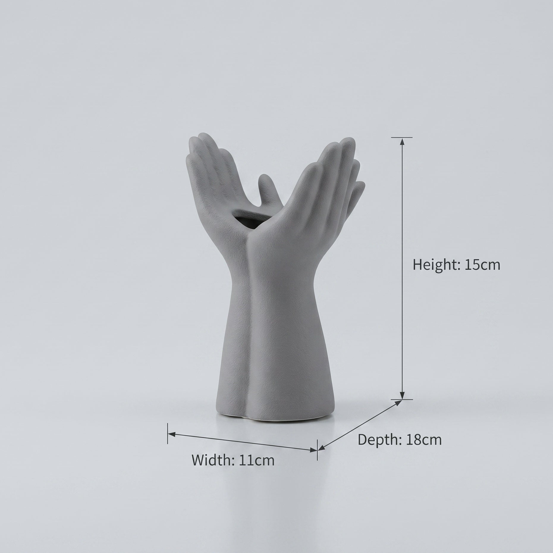 Ceramic Grey Hand Design Vase By Zodiya