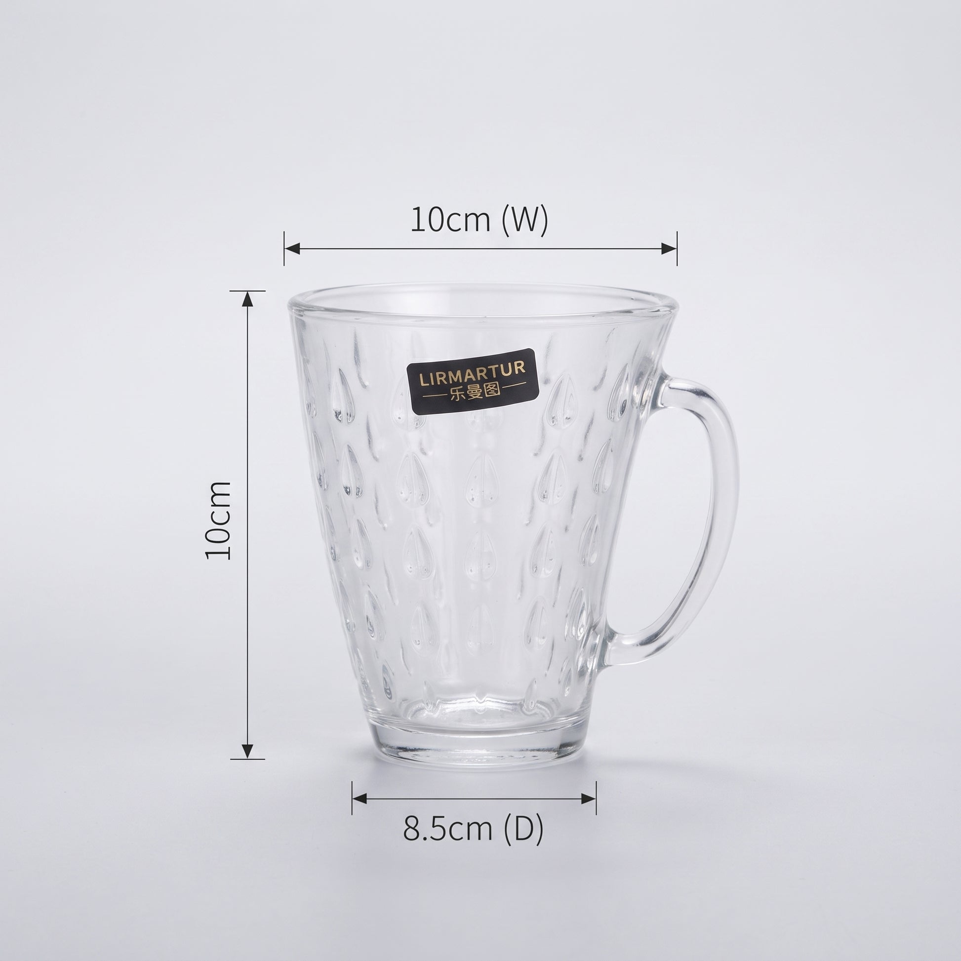 Clear Glass Coffee Mug Set of 6 by Zodiya-2