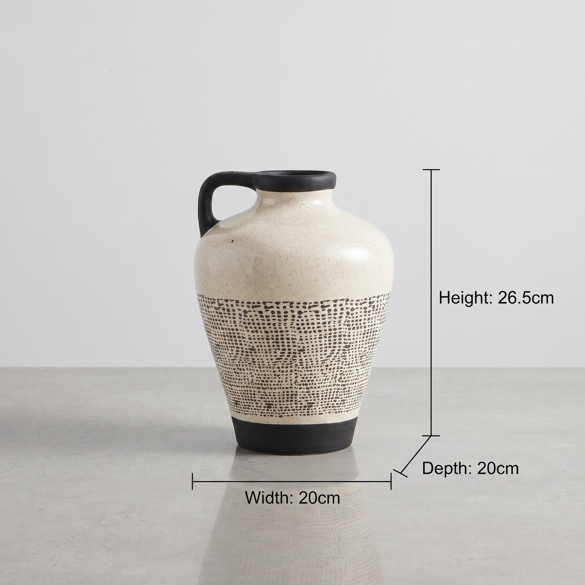 Black And White Large Ceramic Vase By Zodiya-2