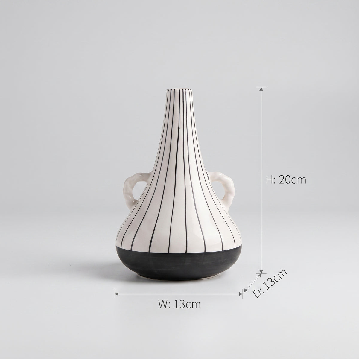 Black And White Ceramic Vase By Zodiya