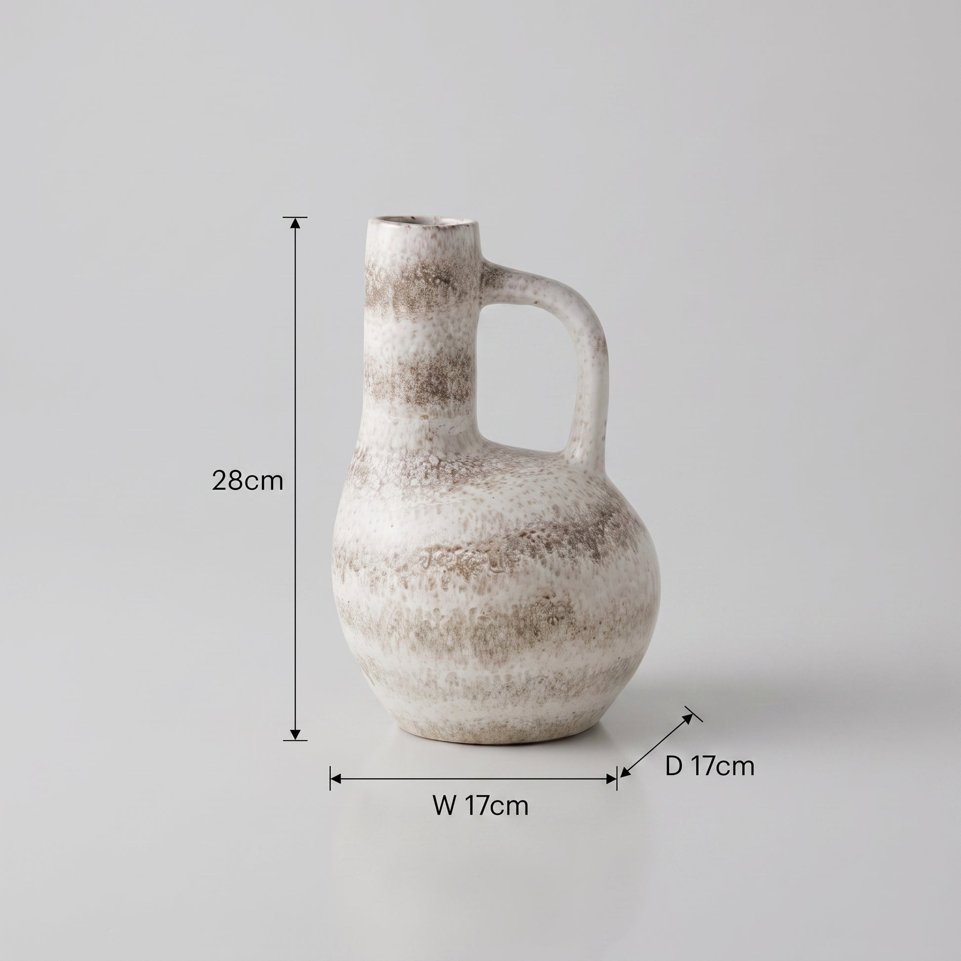 Brown and White Ceramic Vase By Zodiya-2