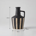 Coffee Brown Ceramic Flower Vase (small) by Zodiya