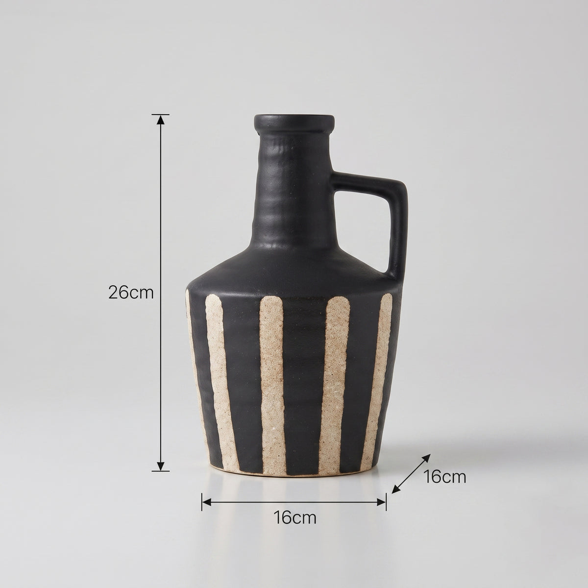 Coffee Brown Ceramic Flower Vase (small) by Zodiya