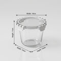 600ml Round Glass Food Storage Container Box By Zodiya