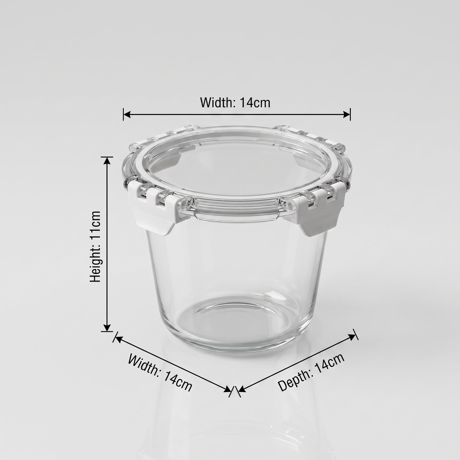 600ml Round Glass Food Storage Container Box By Zodiya-2
